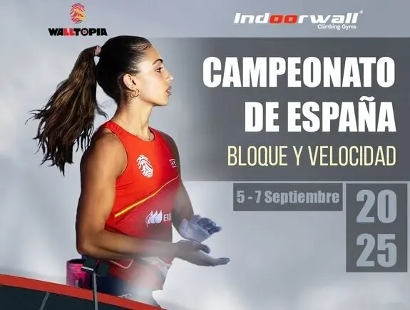 Cartel del Campeonato de Espa&ntilde;a de Escalada en Bloque y Velocidad