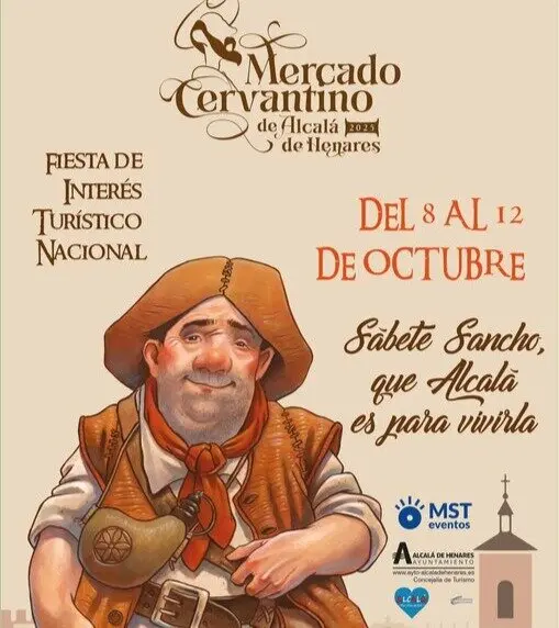 Cartel del Mercado Cervantino 2025 de Alcal&aacute; de Henares
