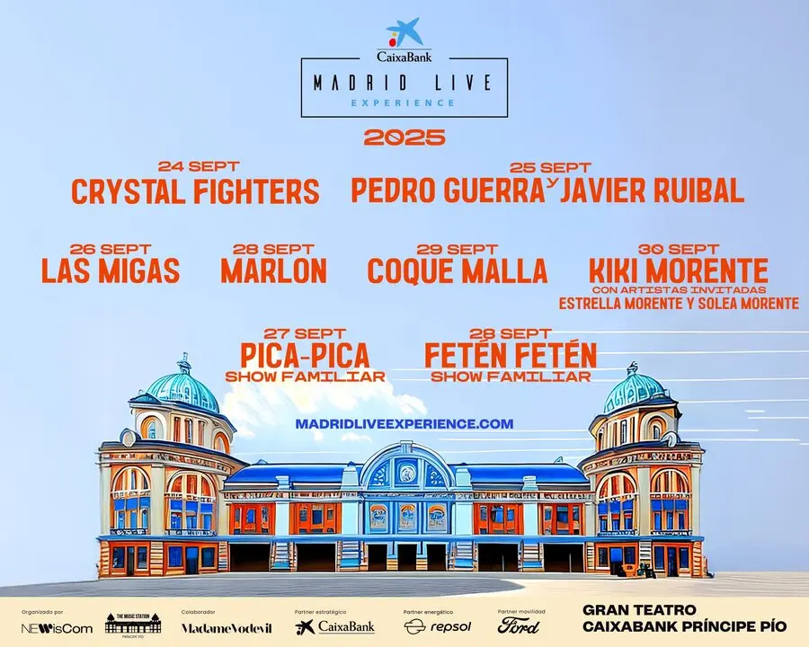 CaixaBank Madrid Live Experience, el festival que se celebrar&aacute; en Madrid del 24 al 30 de septiembre.