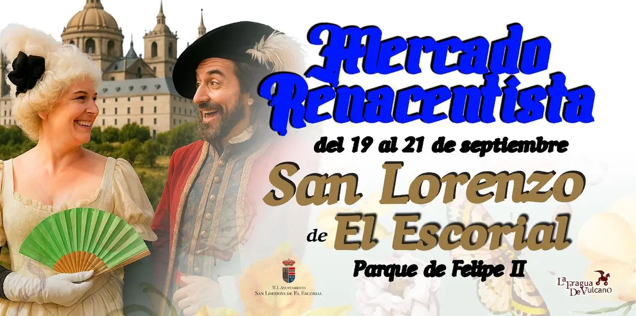 Cartel del Mercado Renacentista de San Lorenzo de El Escorial.