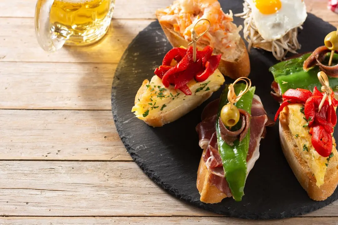 Tapas en imagen de archivo.