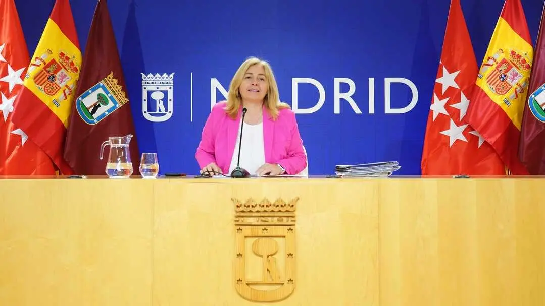 Inma Sanz, vicealcaldesa y portavoz de Madrid, en rueda de prensa