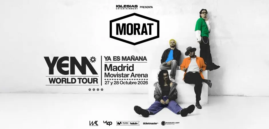Cartel del concierto de Morat. Imagen de Movistar Arena.