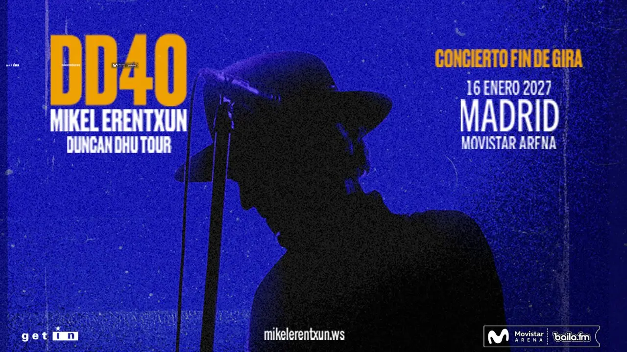 Cartel del concierto de Mikel Erentxun de Movistar Arena.