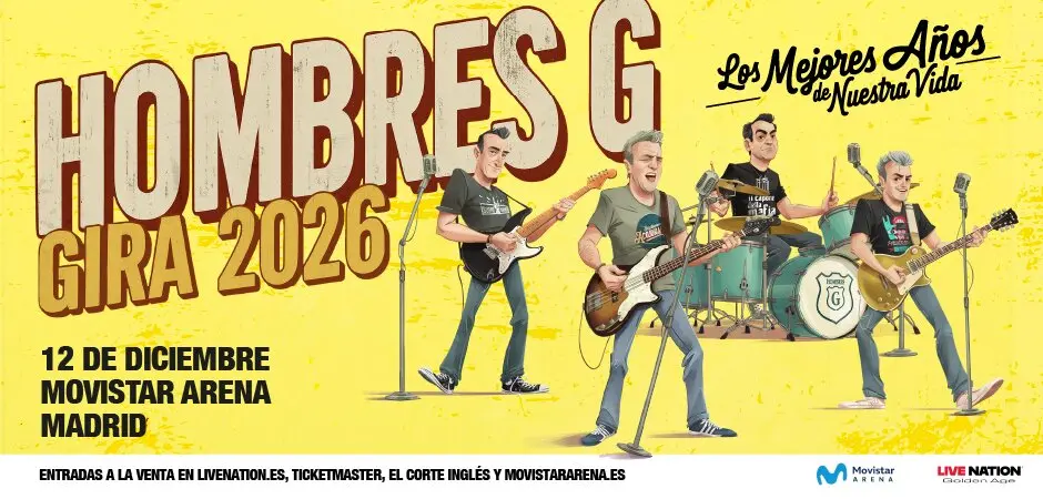 Cartel de Hombres G. Movistar Arena.