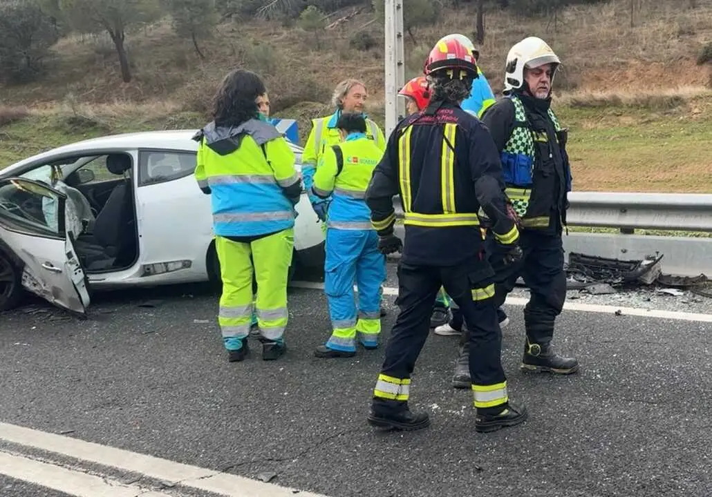 Lugar del accidente. Imagen de Emergencias Madrid.