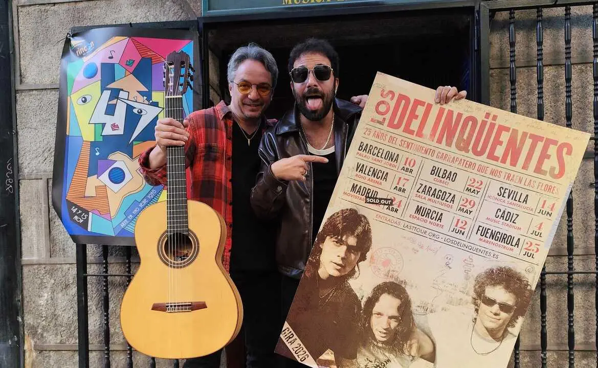 Diego Pozo 'Rat&oacute;n' y El Canijo de Jerez en la presentaci&oacute;n de la gira. Imagen de EP.