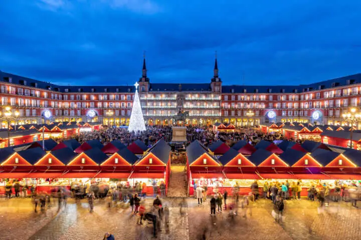 Mercado navide&ntilde;o de la Plaza Mayor.