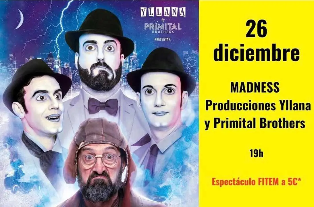 Cartel de la obra 'Madness' en el Teatro Municipal de Coslada