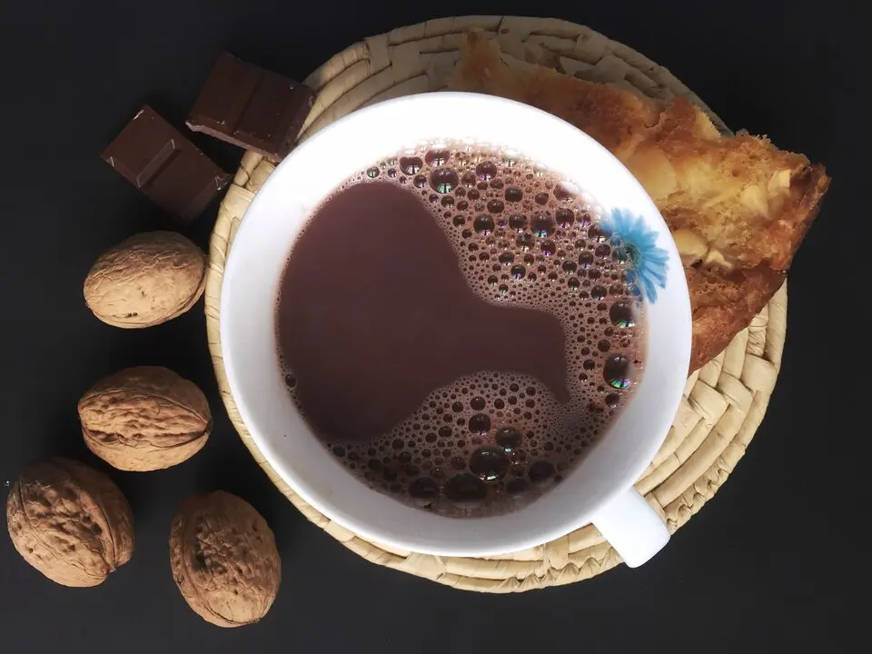 Chocolate caliente en imagen de archivo.
