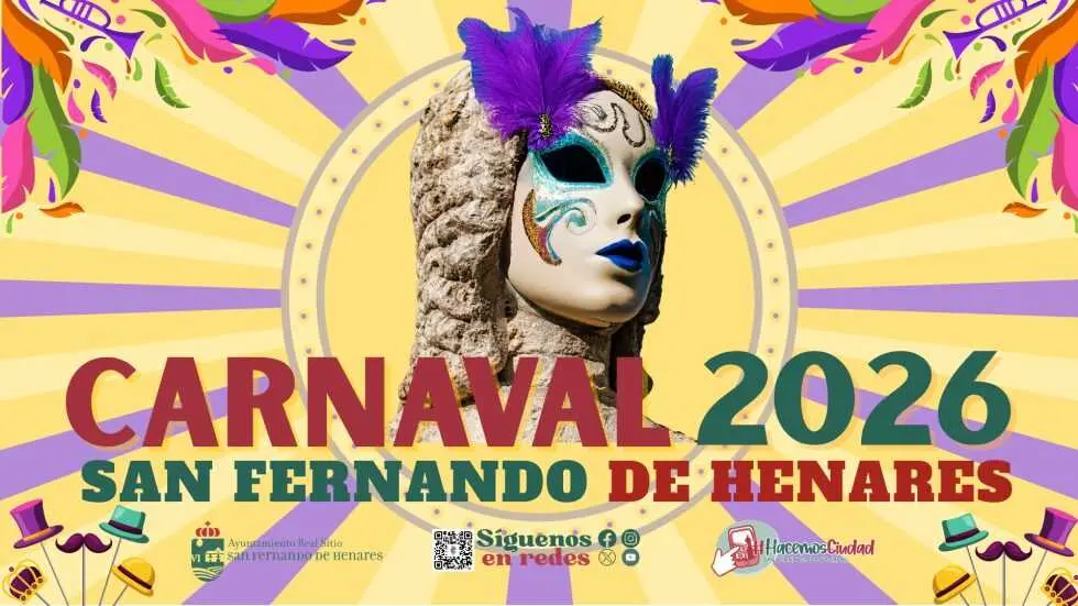 Cartel de Carnaval 2026 de San Fernando de Henares.