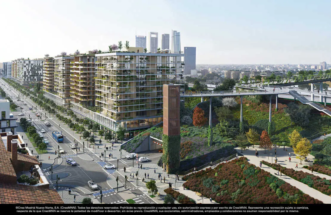 Render del desarrollo de Las Tablas. Imagen del Ayuntamiento de Madrid.