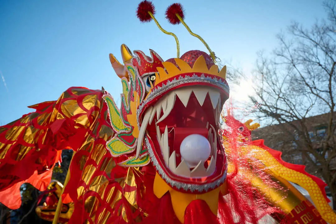 Danzas de leones y dragones. Imagen de A&ntilde;o Nuevo Chino Madrid.