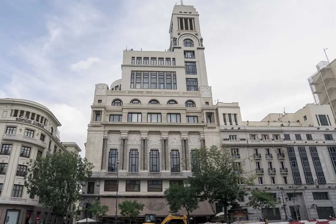 La nueva fachada del C&iacute;rculo de Bellas Artes, a 25 de agosto de 2021, en Madrid (Espa&ntilde;a). Imagen de EP.