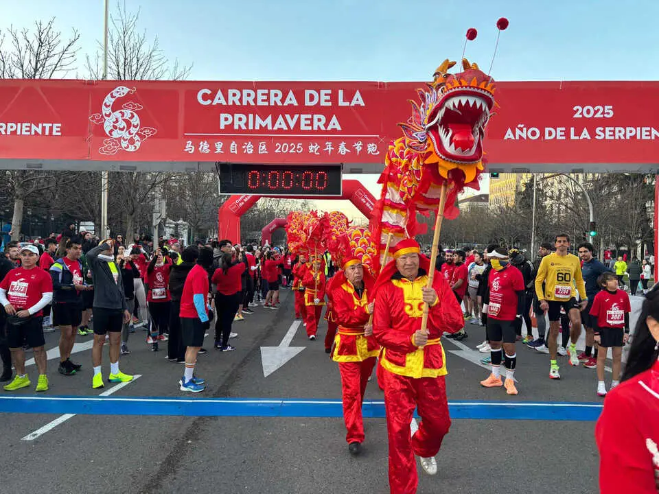 Decenas de personas durante la Carrera de la Primavera, a 9 de febrero de 2025, en Madrid (Espa&ntilde;a). EP.