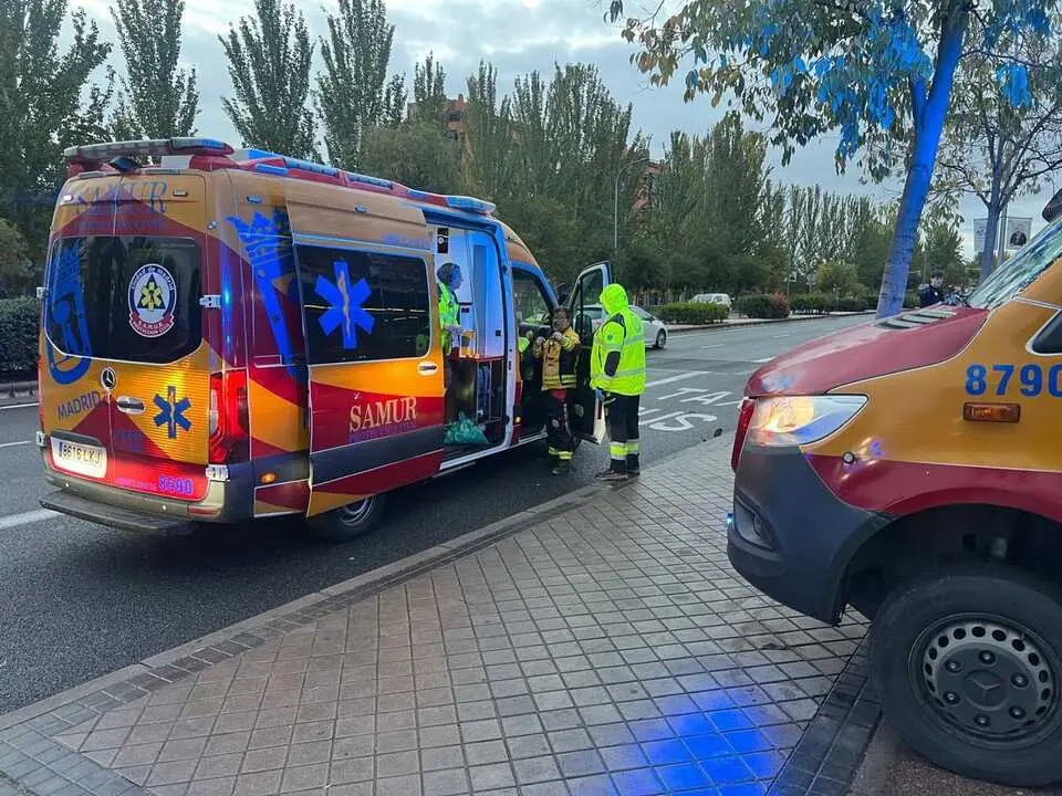 Ambulancias en el accidente.