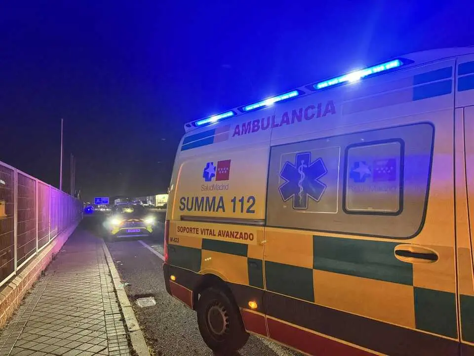 La ambulancia en el lugar de los hechos. EP.