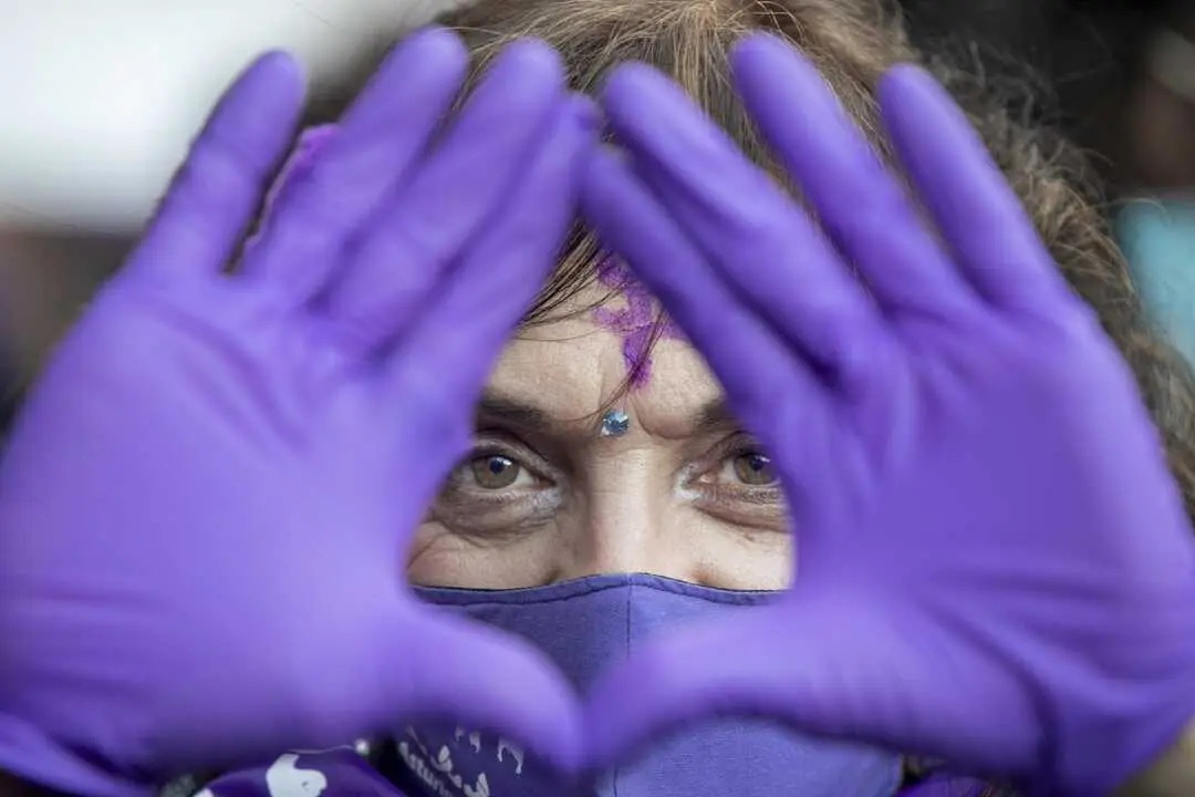 Una mujer en la movilizaci&oacute;n feminista de 2022. Imagen de EP.