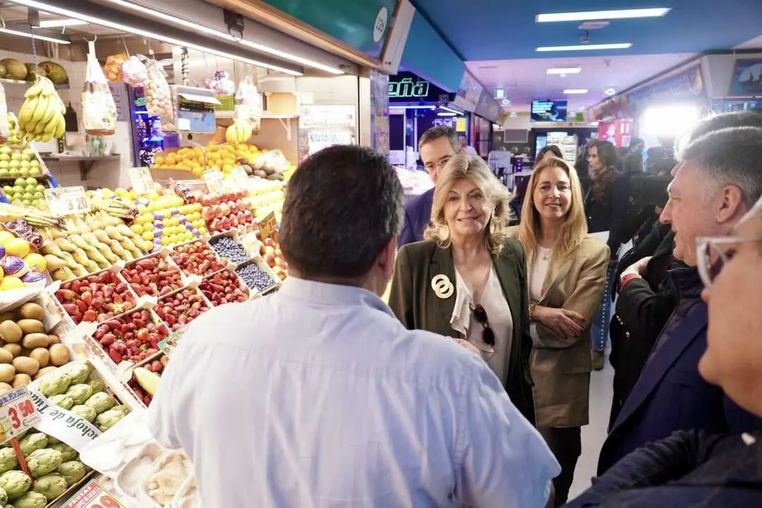 La visita al Mercado de las Ventas. Imagen de Diario de Madrid.