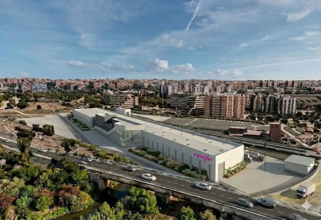 M&oacute;stoles-El Soto contar&aacute; con una base de mantenimiento para trenes de la l&iacute;nea C-5 de Cercan&iacute;as. Imagen del Ministerio de Transportes.
