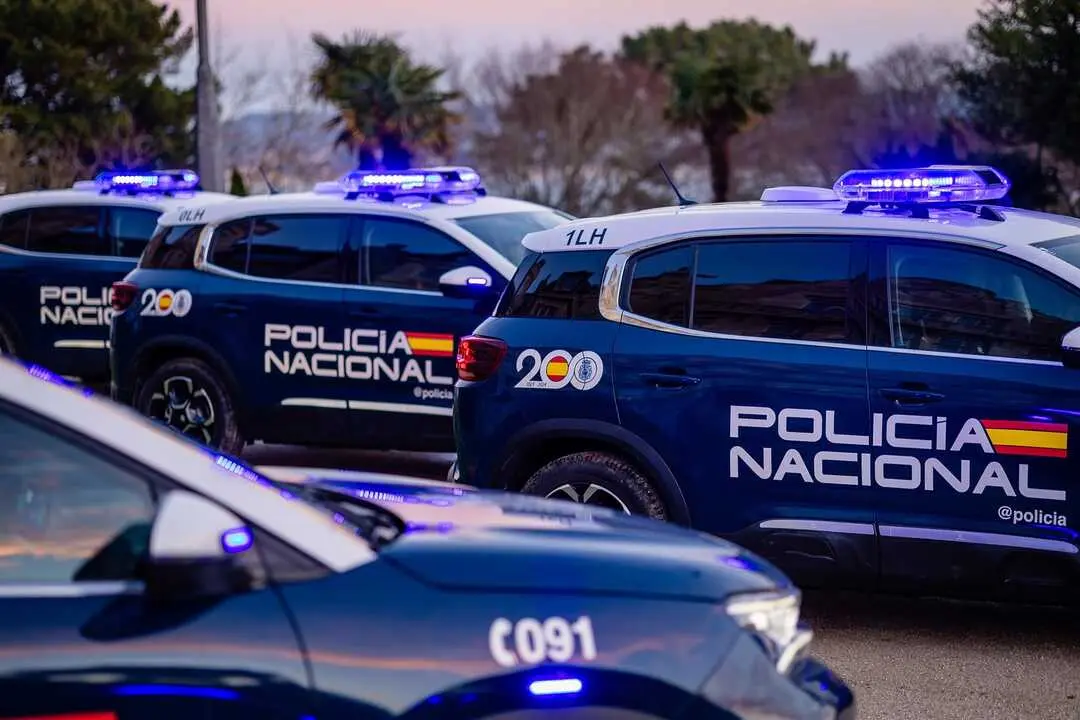 Coches de la Polic&iacute;a Nacional. Imagen de la Polic&iacute;a.