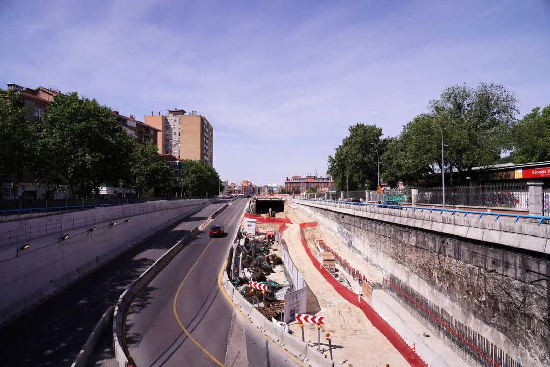 Obras del soterramiento de la A-5. Imagen del Ayuntamiento de Madrid.