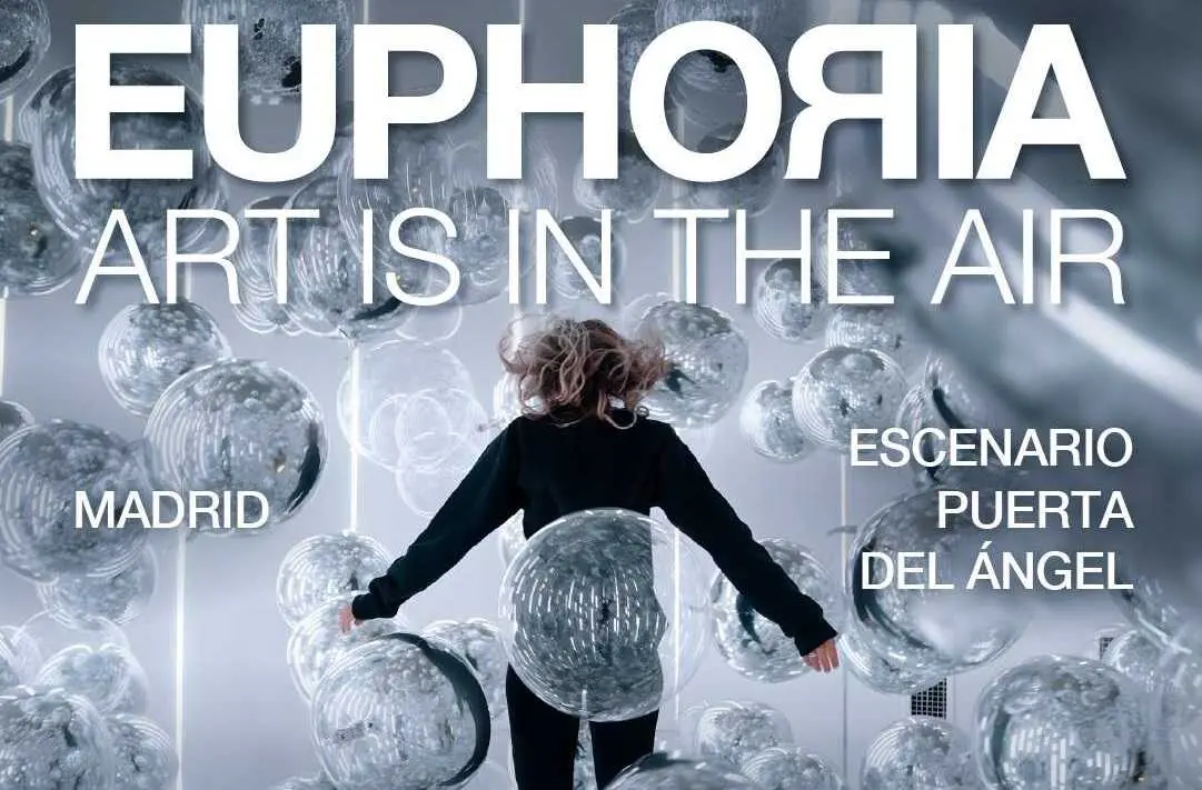 Cartel de la exposici&oacute;n Euphoria &ndash; Art is in the Air.