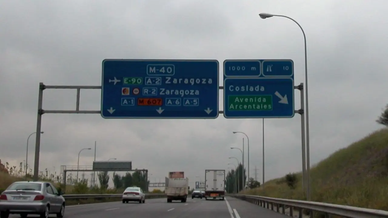 Cartel de la carretera de Coslada