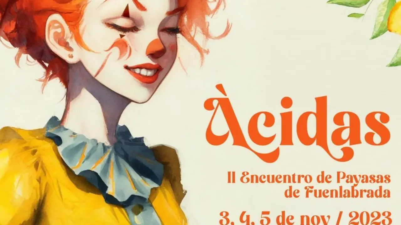 Cartel de la II Encuentro de payasas en Fuenlabrada