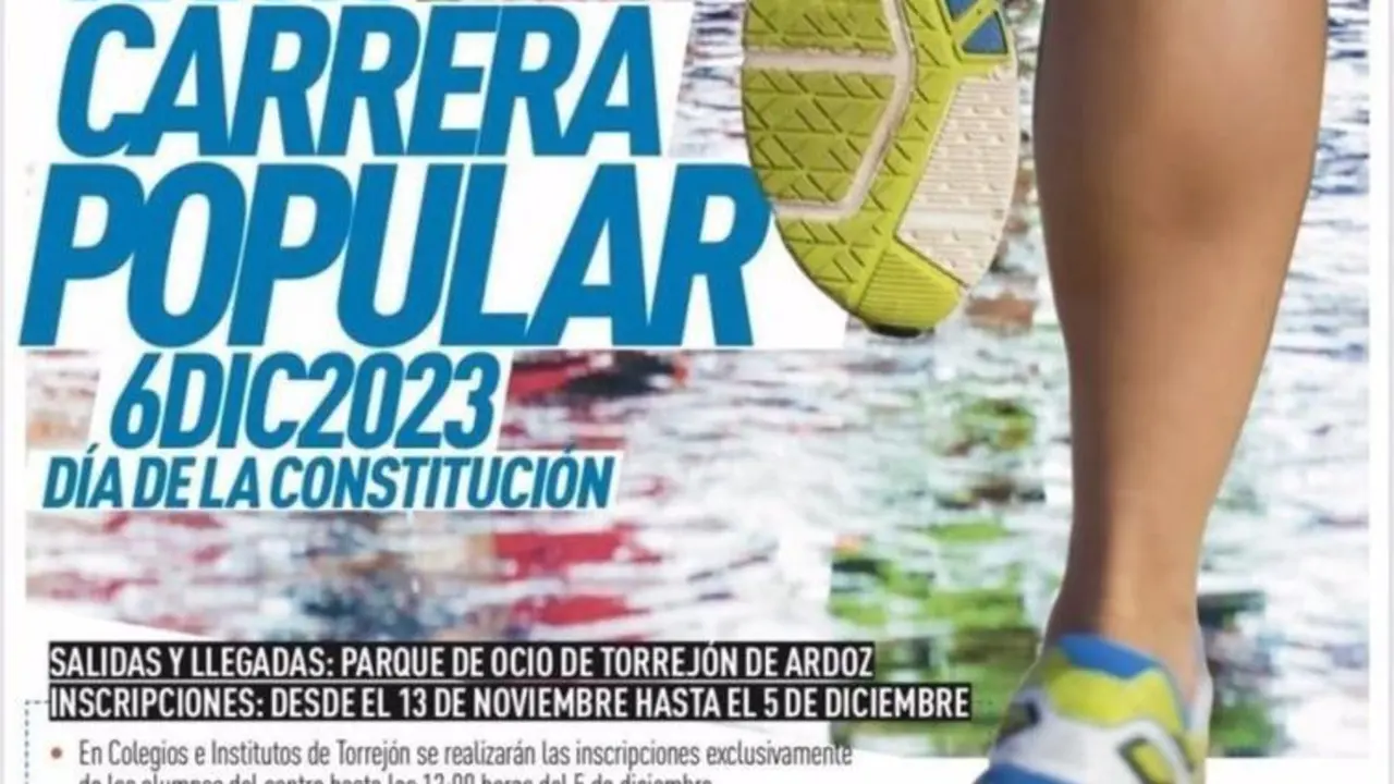 Cartel de la XXXVI Carrera Popular del D&iacute;a de la Constituci&oacute;n de Torrej&oacute;n de Ardoz.