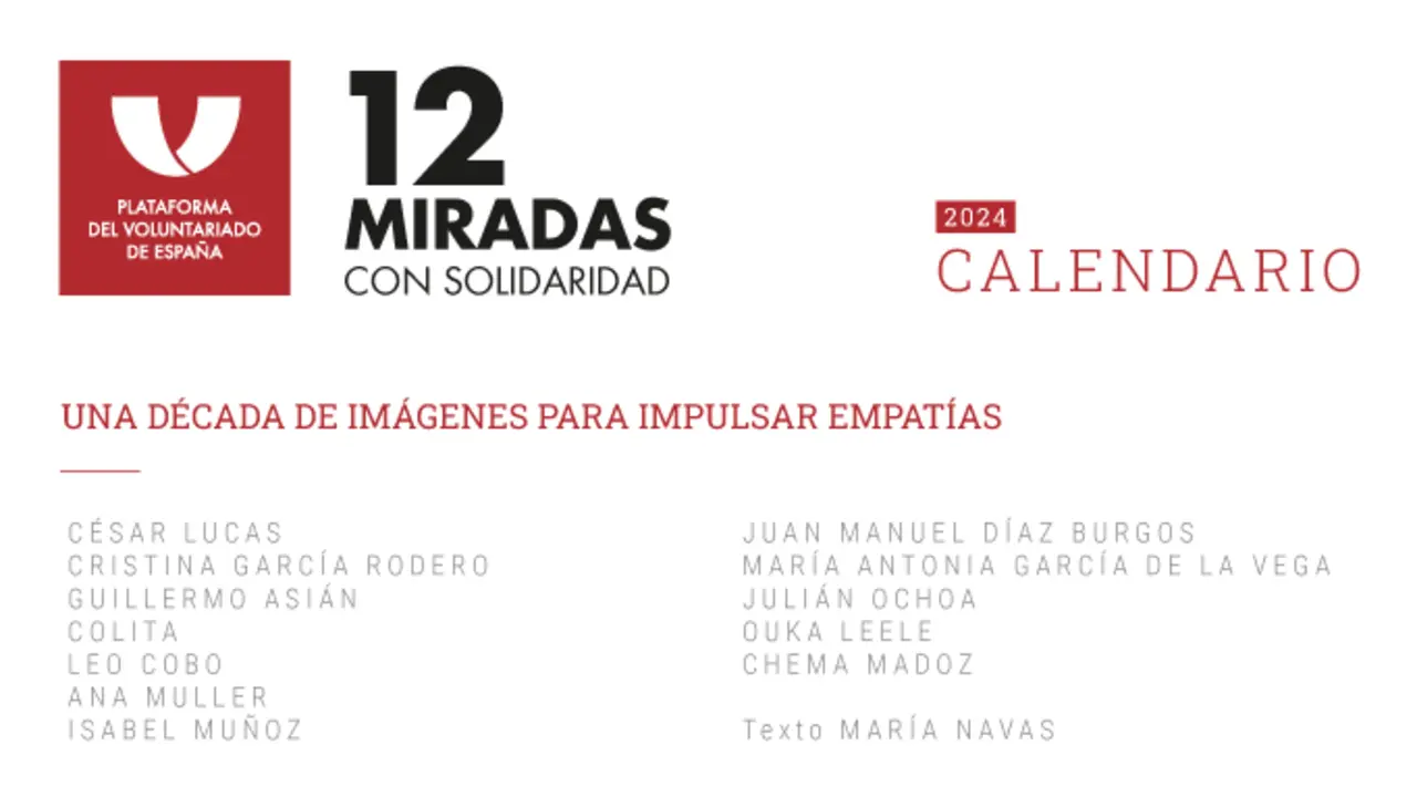 Calendario "12 Miradas con Solidaridad" PVE