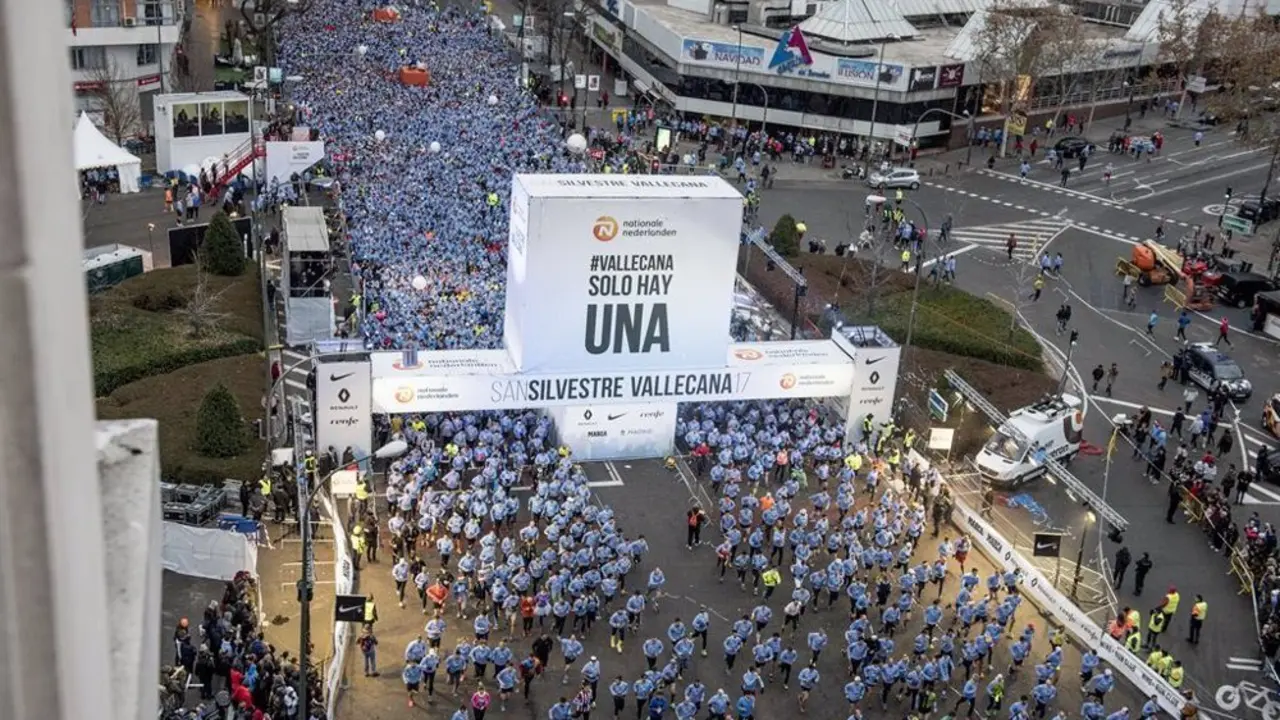 Fotograf&iacute;a a&eacute;rea de la San Silvestre Vallecana