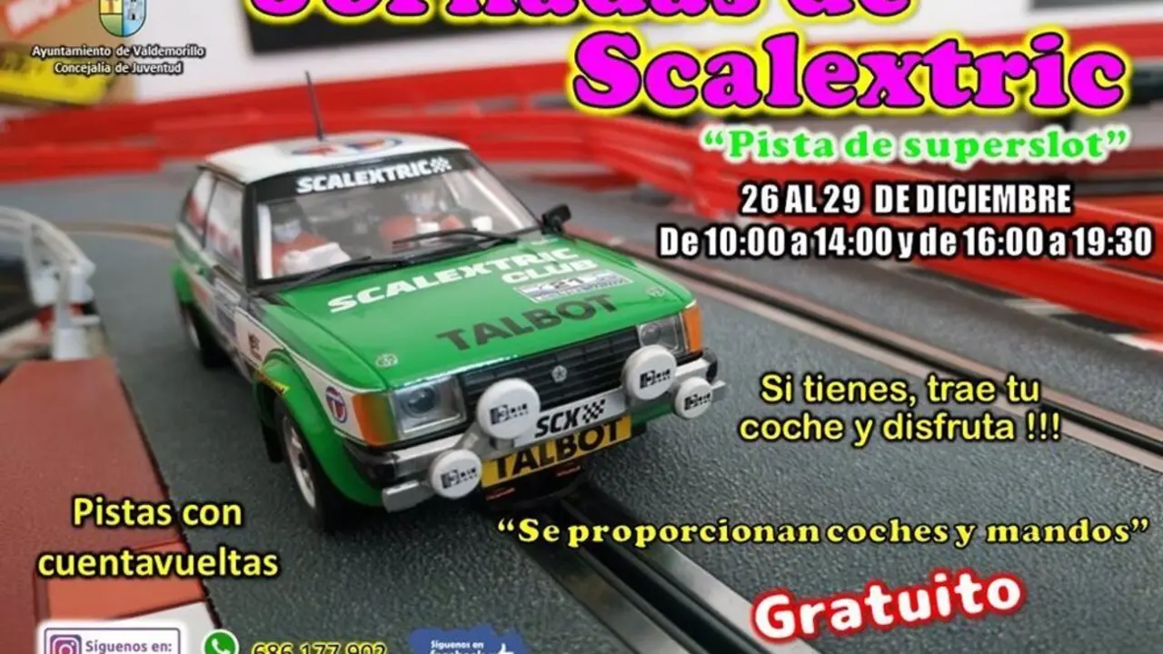 Cartel de las Jornadas de Scalextric de Valdemorillo
