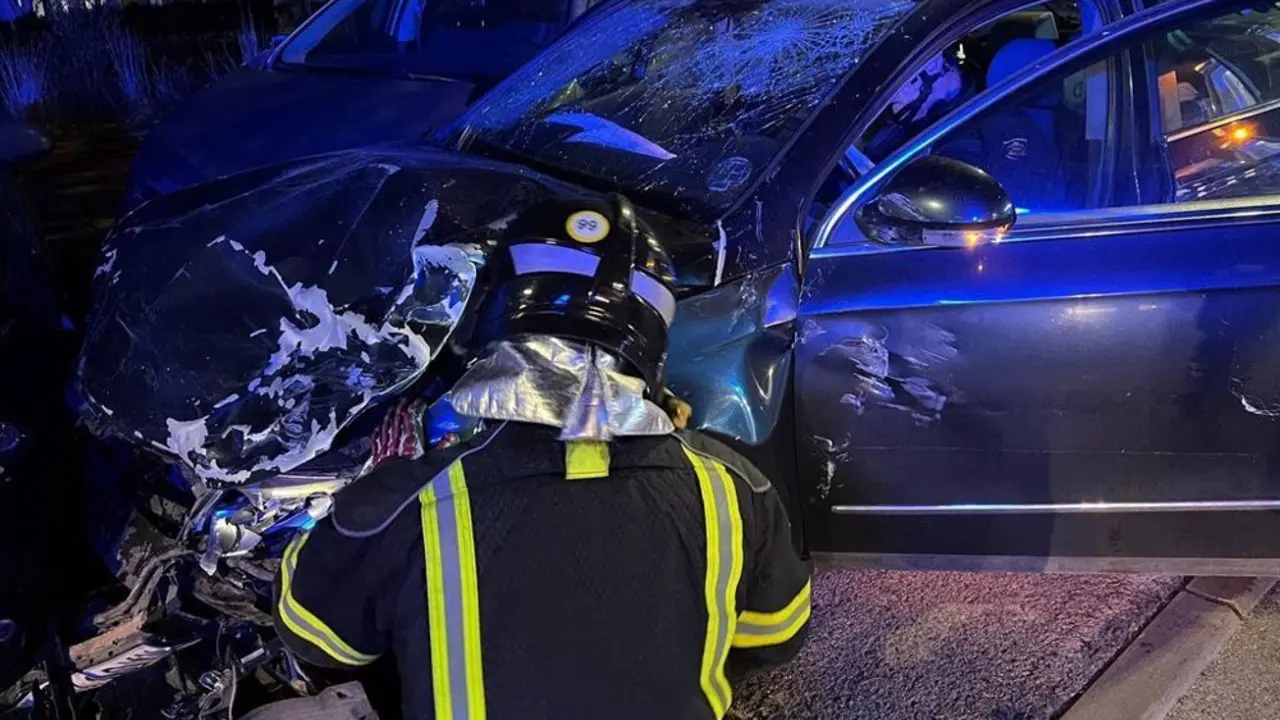 Accidente de coche a la altura de M&oacute;stoles