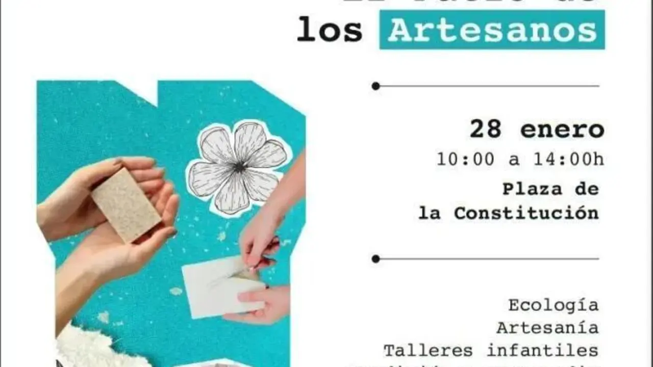 Cartel del mercadillo en Torrelodones. 