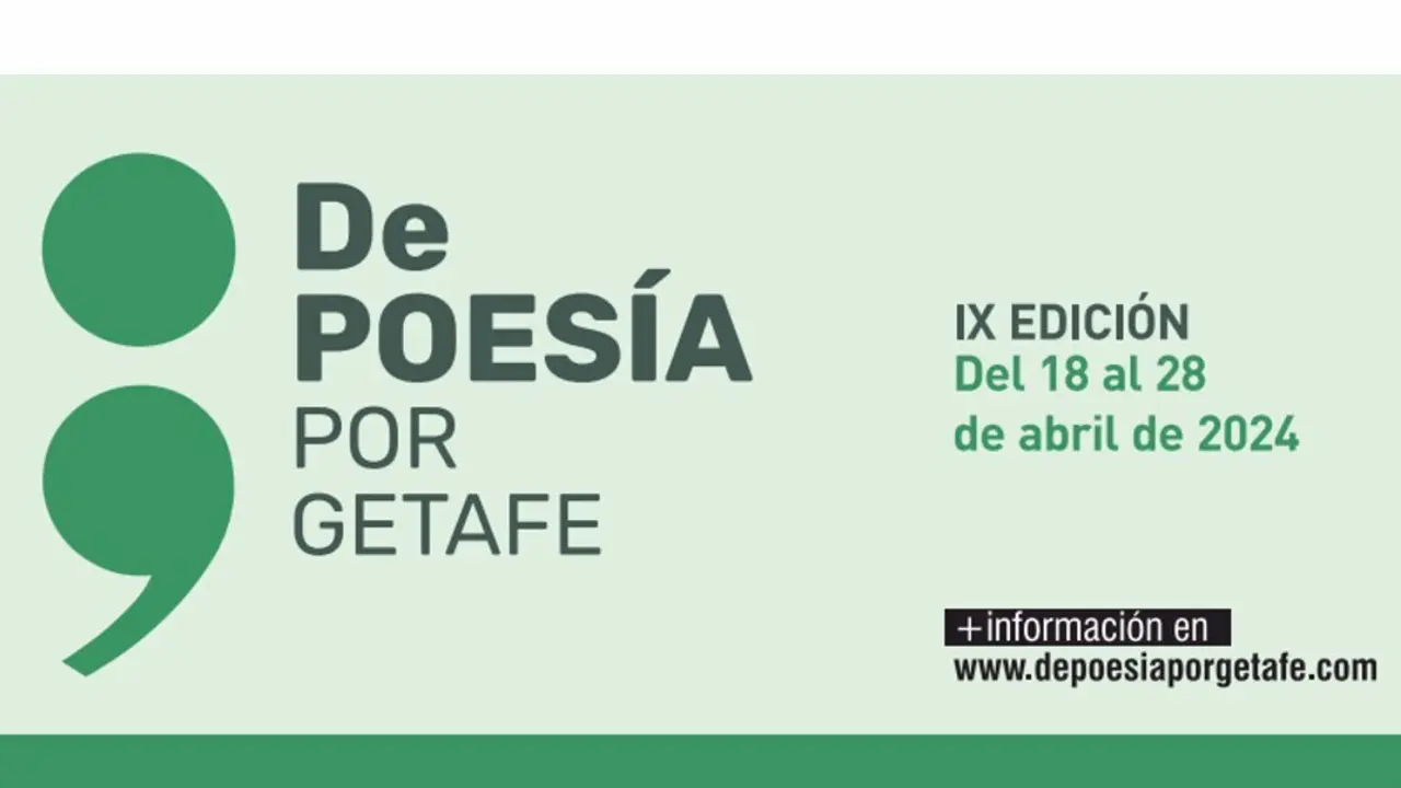 Cartel del festival "De poes&iacute;a por Getafe"