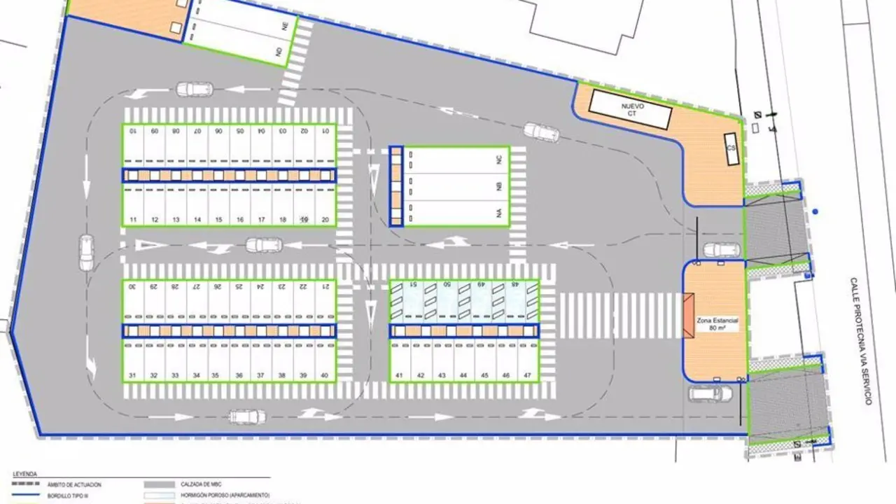 Mapa de la electrolinera callejera m&aacute;s grande que implantar&aacute; Madrid este 2024 en Vic&aacute;lvaro