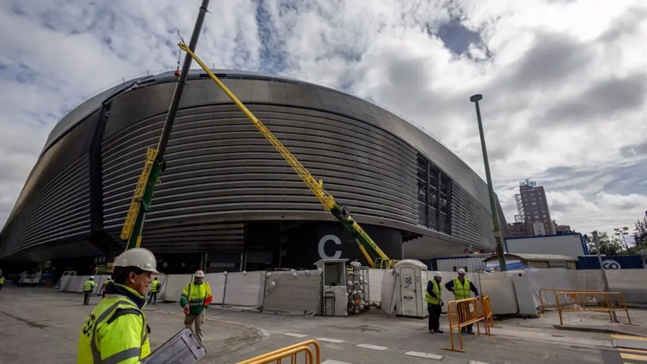 Obras en el Estadio Santiago Bernab&eacute;u y alrededores