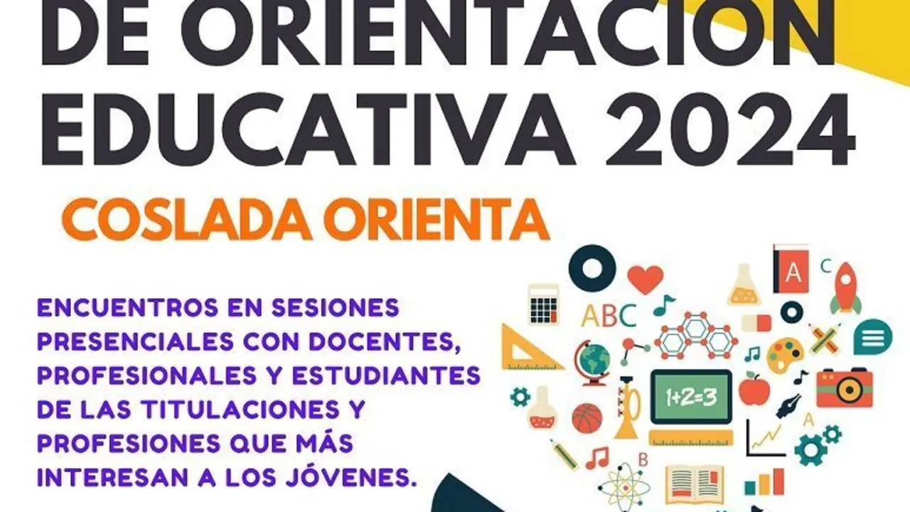 Cartel de las Jornadas de Orientaci&oacute;n Educativa 2024 en Coslada