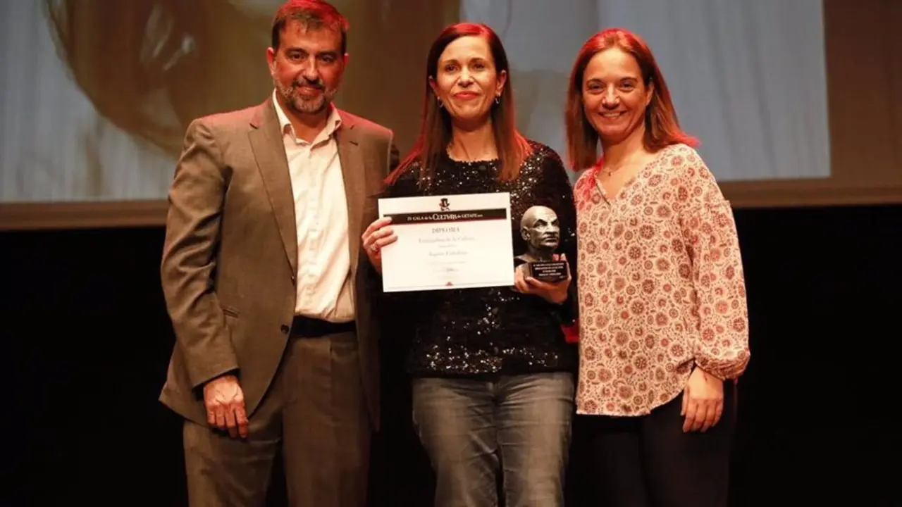 &Aacute;ngeles Caballero en su nombramiento como embajadora de la cultura en Getafe