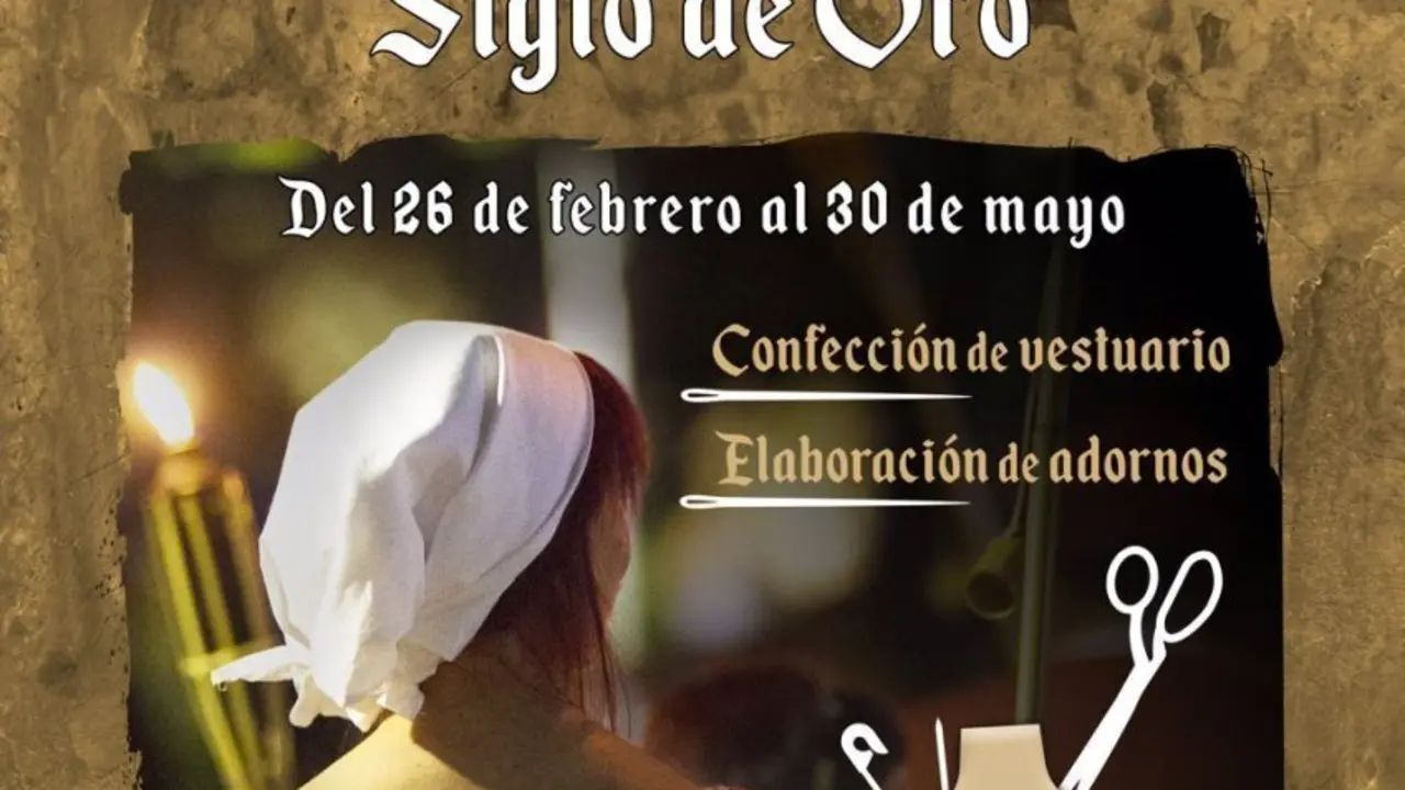 Cartel del Taller de Historia y Tela del Siglo de Oro en Pinto