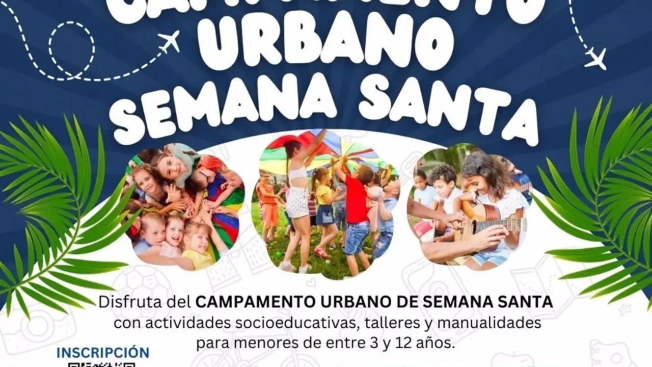 Cartel del Campamento Urbano de Semana Santa en Pinto