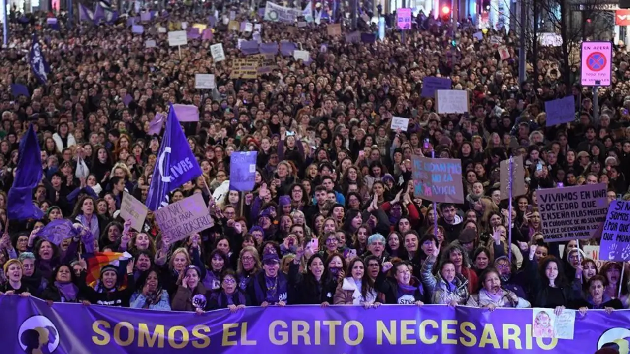 Manifestaci&oacute;n por el 8M. Imagen de archivo.