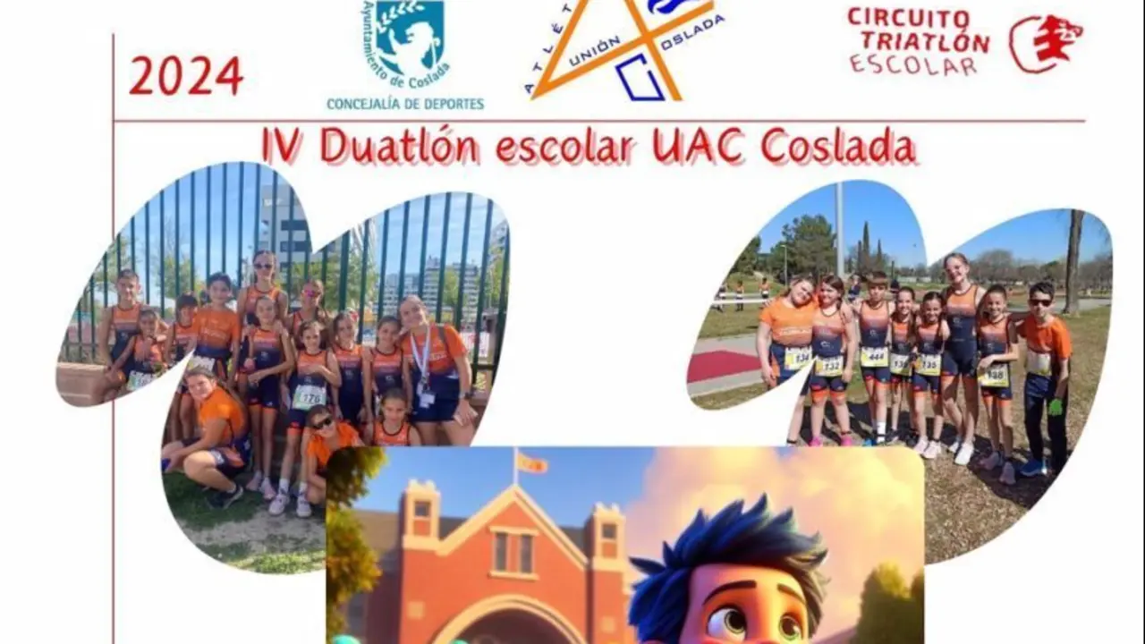 Cartel del Duatl&oacute;n Escolar de Coslada