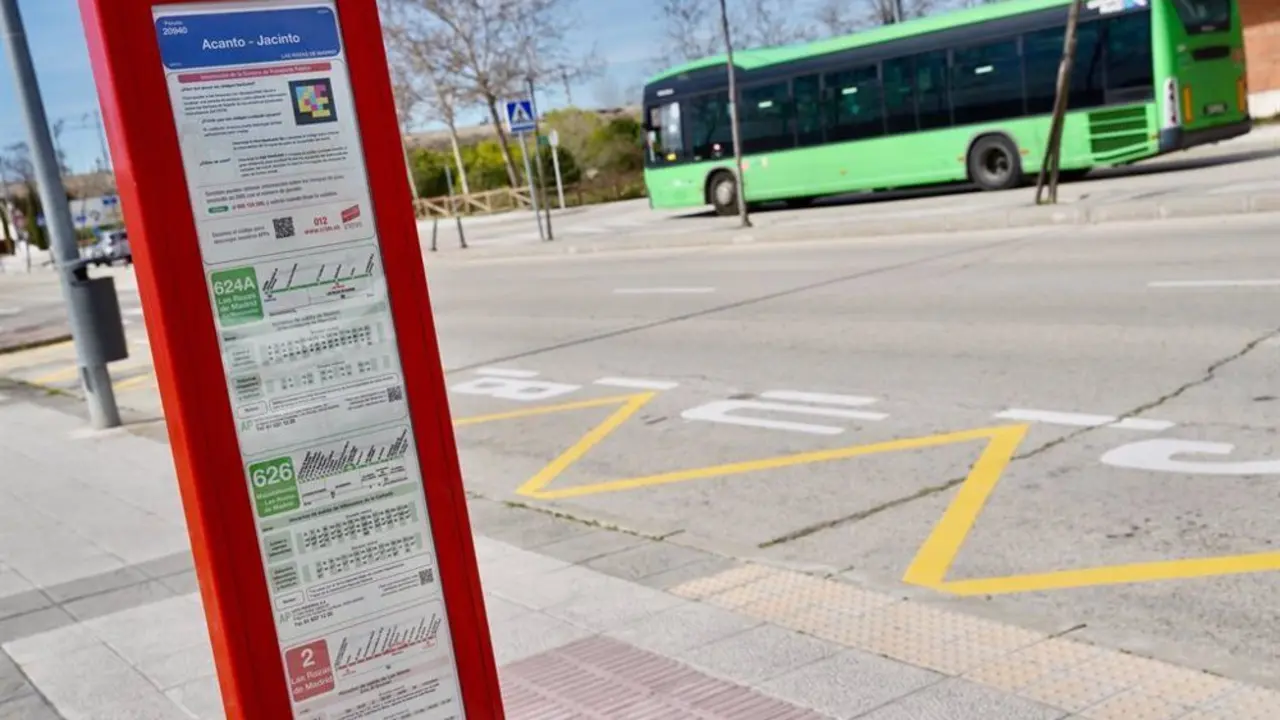 Parada de autob&uacute;s de la Comunidad de Madrid