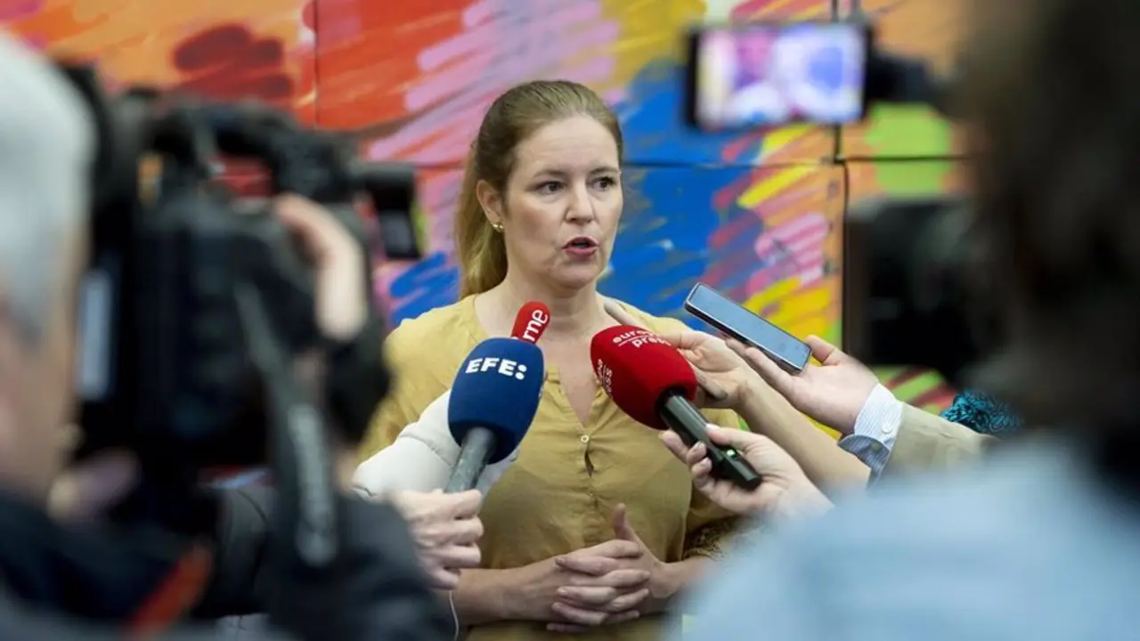 Ana D&aacute;vila declarando ante los medios de comunicaci&oacute;n