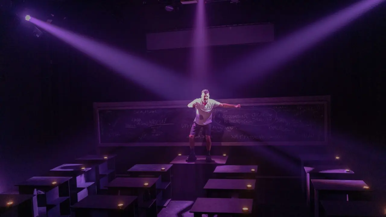 Una de las escenas de la obra de teatro de No juegues con Carrie