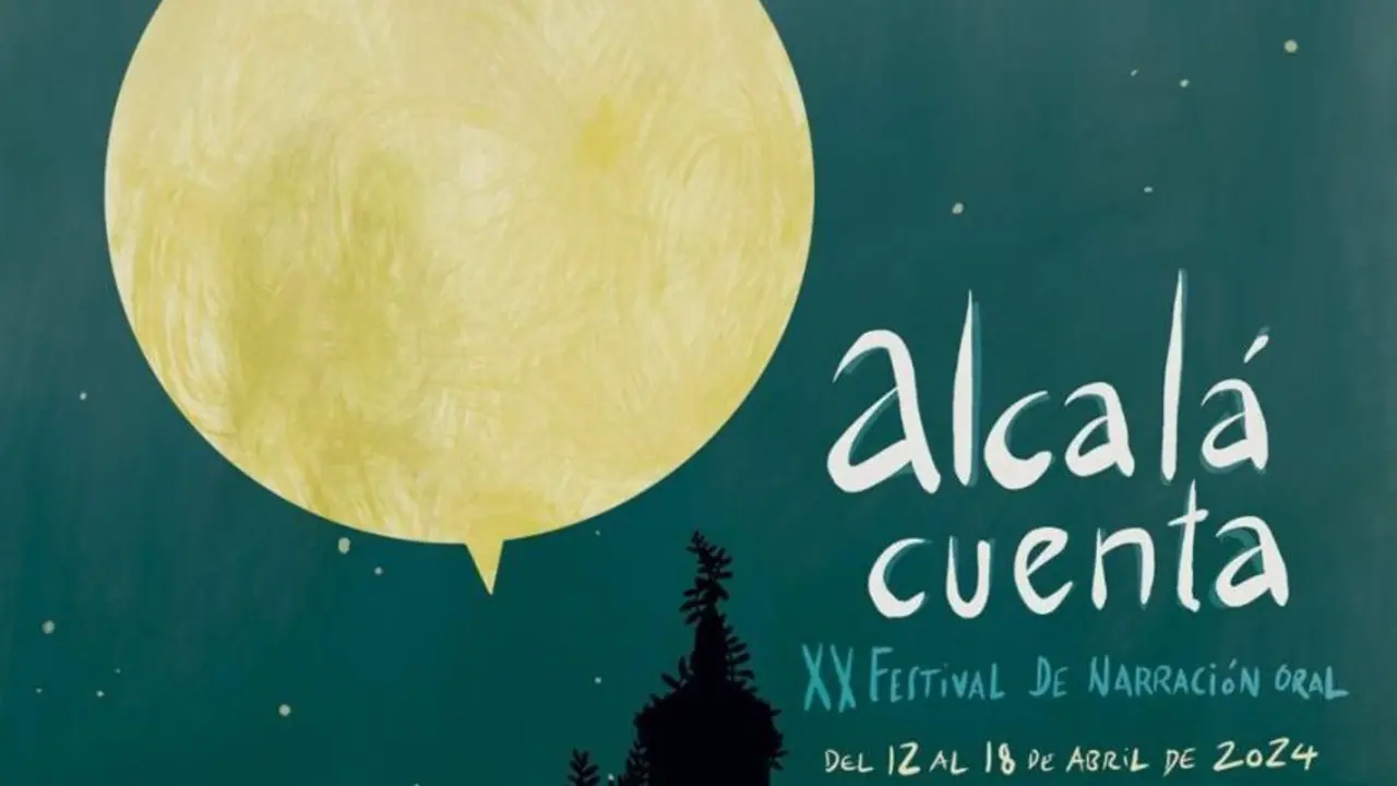 Cartel de "Alcal&aacute; Cuenta" en Alcal&aacute; de Henares