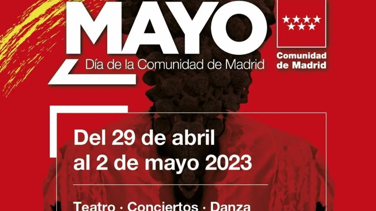 Cartel de la programaci&oacute;n de las Fiestas del 2 de mayo en Madrid