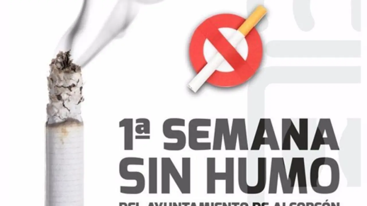 Cartel de la Semana Sin Humo en Alcorc&oacute;n
